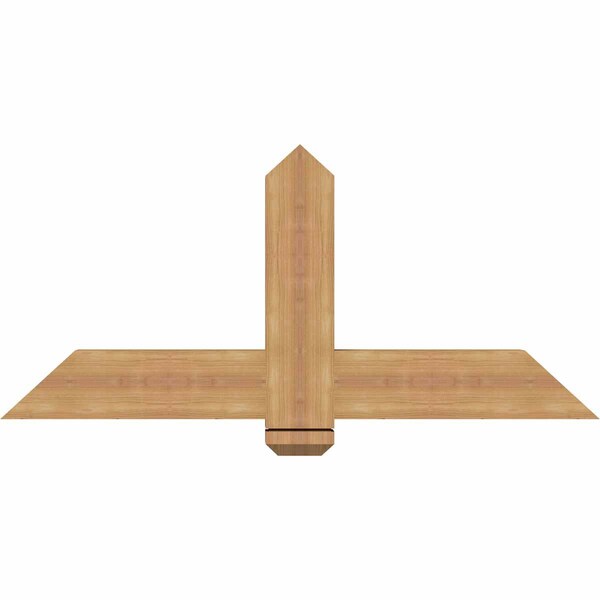 Ekena Millwork Eugene Smooth Timber Gable Bracket, Western Red Cedar, 48"W x 22"H x 3 1/2"D x 5 1/2"F, 11/12 Pitch GBW048X22X0406EUG00SWR - main